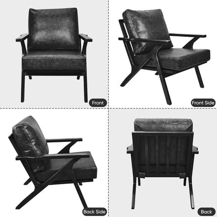 Mid-Century Modern Lounge Chair with Ottoman