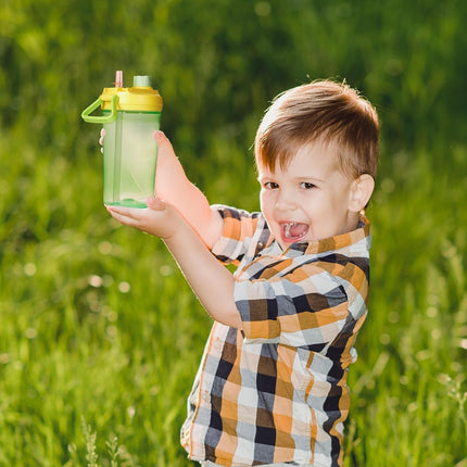 12oz BPA-Free Kids Water Bottle Leak-Proof with Straw & Handle