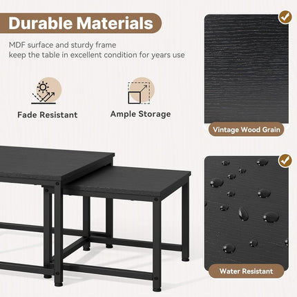 Square Nesting Coffee Table Set