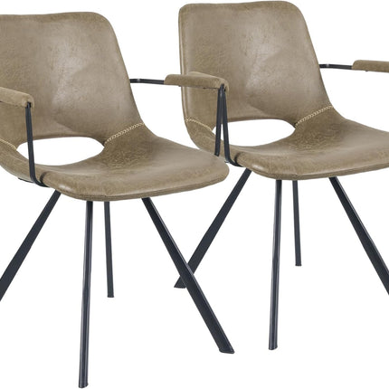 Leather Dining Chairs Set of 2