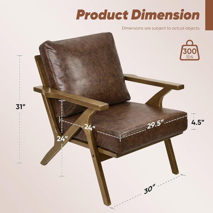 Mid-Century Modern Lounge Chair with Ottoman