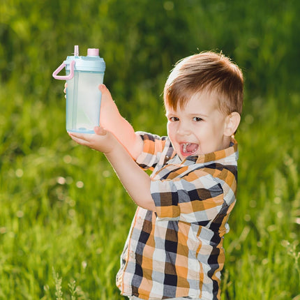 12oz BPA-Free Kids Water Bottle Leak-Proof with Straw & Handle