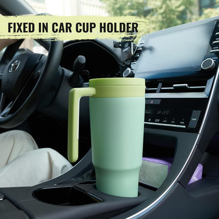 40oz Triple-Insulated Stainless Steel Tumbler with Straw & Infuser