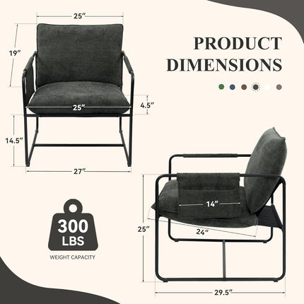 Upholstered Living Room Chairs with Cushions