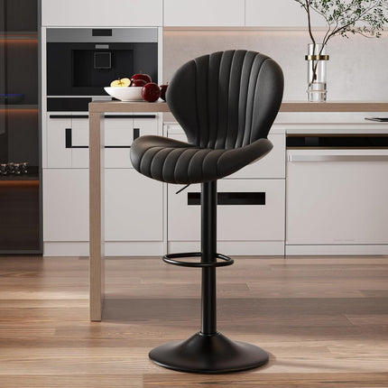 Modern Swivel Bar Chairs Set of 4