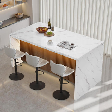 63" Large Modern Rectangle Dining Table for 4-6 People