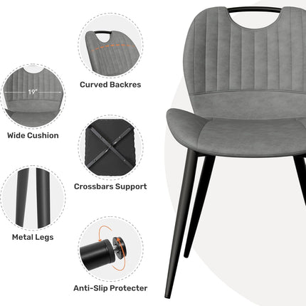 PU Material Dining Chairs Set of 6
