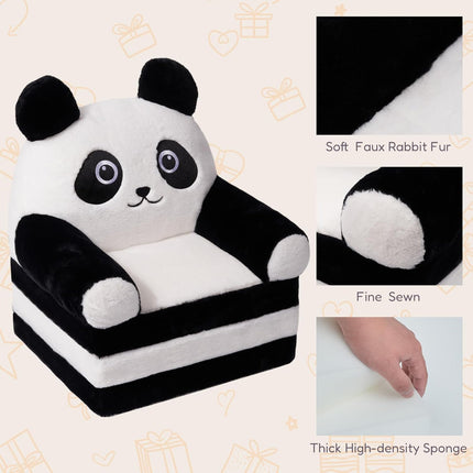 2-in-1 Kids Folding Sofa – Plush Removable Cover Convertible Lounger