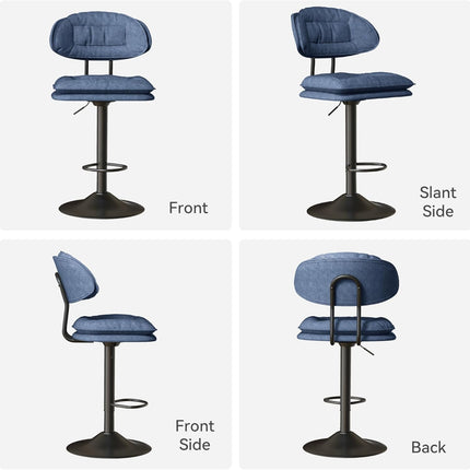 Double-Layer Upholstered Bar Stools Set of 4