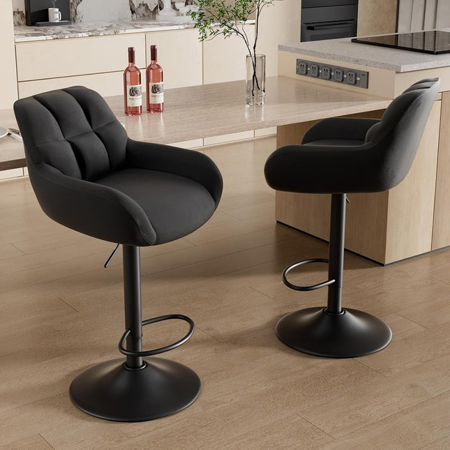 Swivel Height Adjustable Bar Stools Set of 2