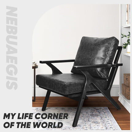 Mid-Century Modern Lounge Chair with Ottoman