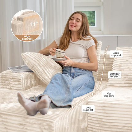 131'' Cloud Sectional Couches with Chaise Lounge