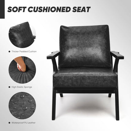 Mid-Century Modern Lounge Chair with Ottoman