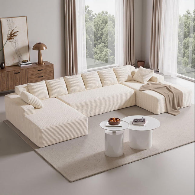 131'' Cloud Sectional Couches with Chaise Lounge