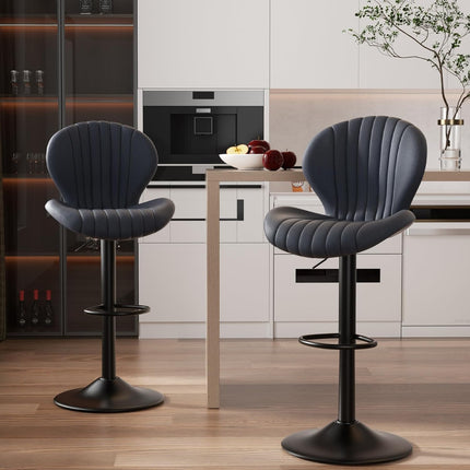 Modern Swivel Bar Chairs Set of 4