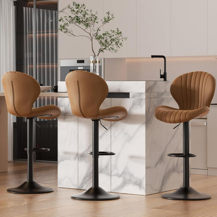 Modern Swivel Bar Chairs Set of 4