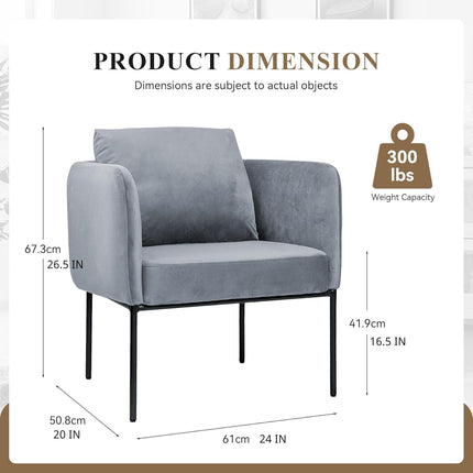 Modern Accent Chair with Soft Back Sofa Chair