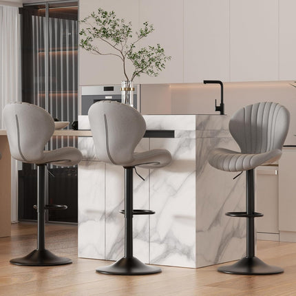 Modern Swivel Bar Chairs Set of 4