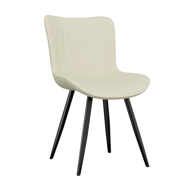 Dining Chair PU Leather with Metal Legs Set of 6