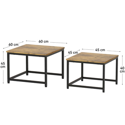 Square Nesting Coffee Table Set