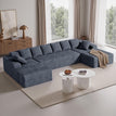 Grey / U-Shape-Corduroy Fabric