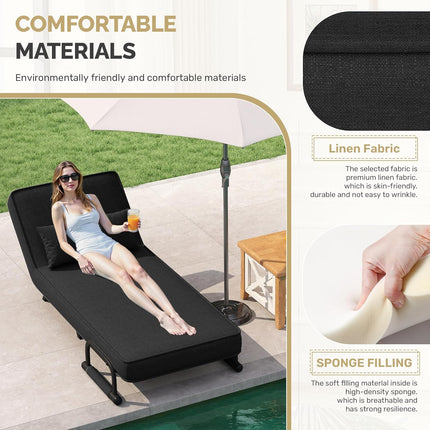 Folding Sofa Bed Recliner with Adjustable Backrest