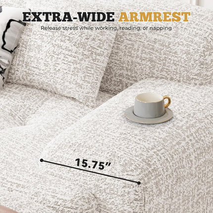 122" Modern Chenille L Shaped Modular Sectional Sofa Cloud Couch
