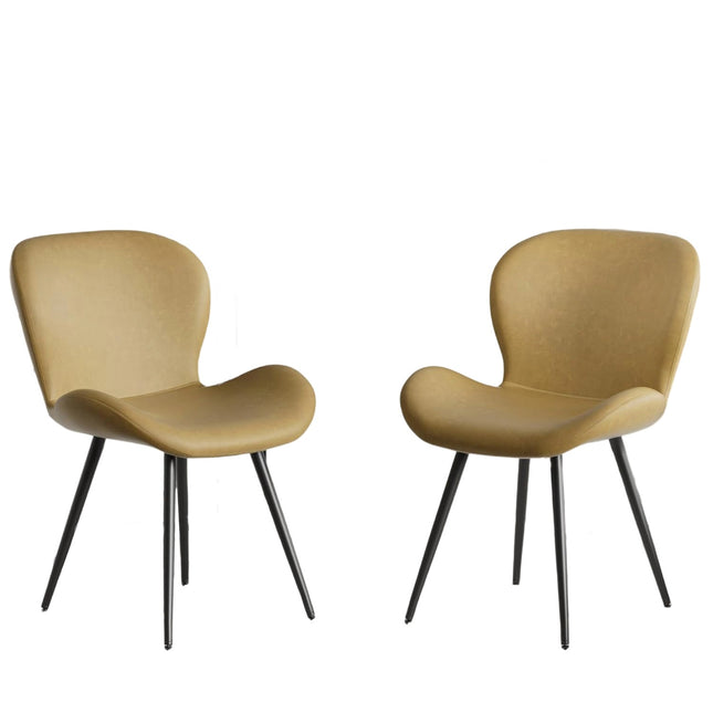 Modern Minimalist Dining Chairs with Metal Legs Set of 6