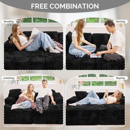 131'' Cloud Sectional Couches with Chaise Lounge