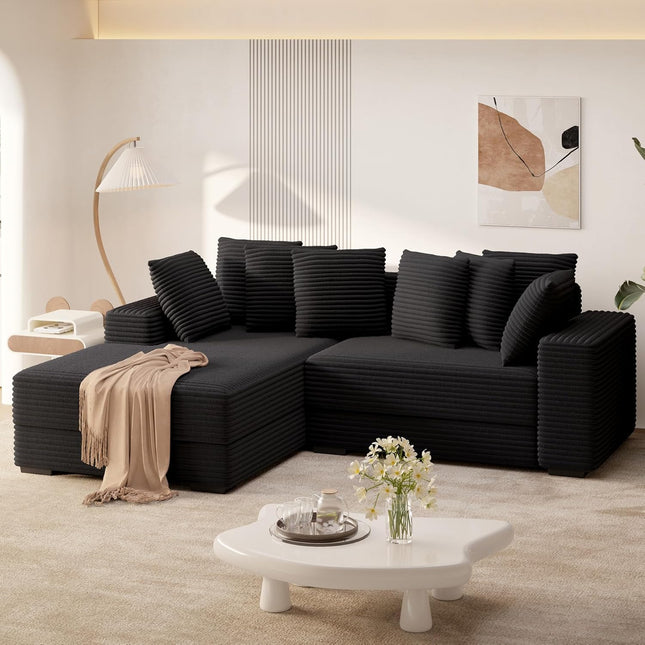 111‘’ Sectional Cloud Couches with L Shaped Chaise