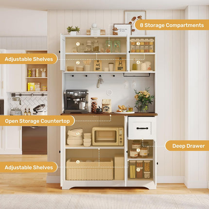 71" Kitchen Pantry Cabinet
