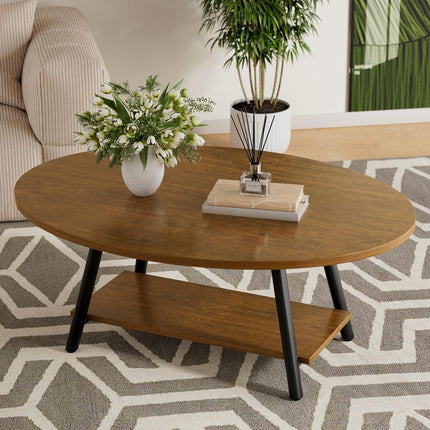 Oval Nesting Coffee Table Set