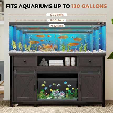 75-120 Gallon Fish Tank Stand with Power Outlet