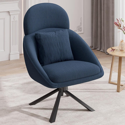 Modern Swivel Oversized Upholstered Corduroy Lounge Chair