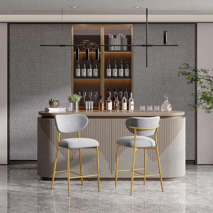 Velvet Ergonomic Modern Counter Height Bar Stools Set of 4