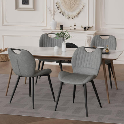 PU Material Dining Chairs Set of 6