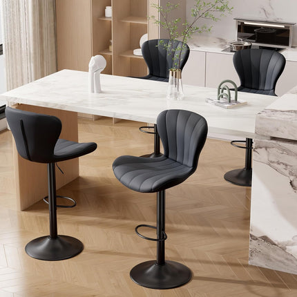 Modern Swivel Bar Chairs Set of 4