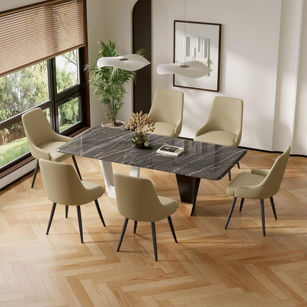Modern Thick Cushion Dining Chairs Set of 6