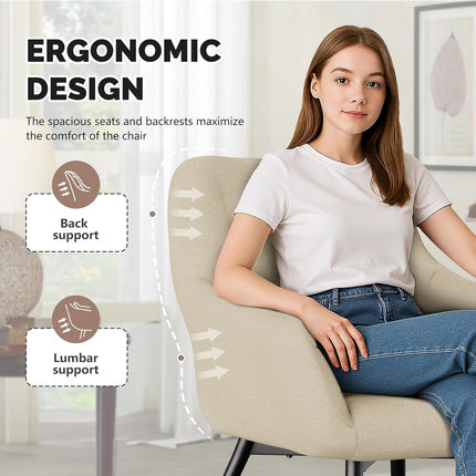 Modern Comfy Dining Chairs Set of 2