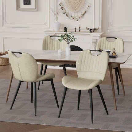 PU Material Dining Chairs Set of 6