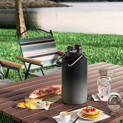 128oz Stainless Steel Insulated Gallon Water Bottle Leak-Proof Sweat-Free