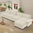 Beige-chenille / 154 Inch-L