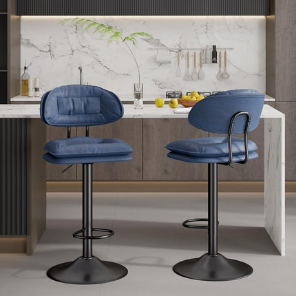Double-Layer Upholstered Bar Stools Set of 4