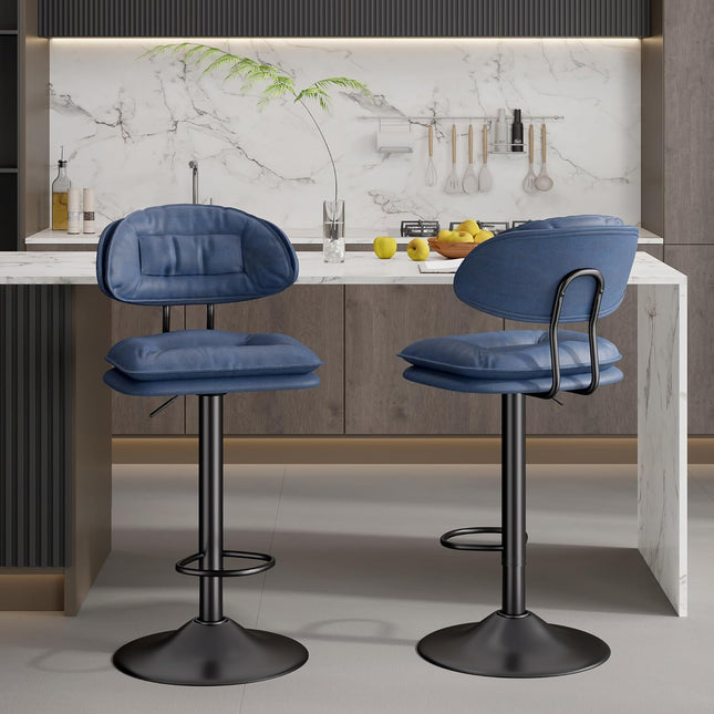 Double-Layer Upholstered Bar Stools Set of 4