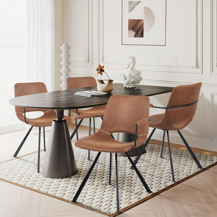 Leather Dining Chairs Set of 2