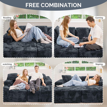 131'' Cloud Sectional Couches with Chaise Lounge