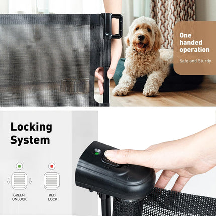 Adjustable 0-180cm Safety Gate for Stairs Doors Pets & Kids