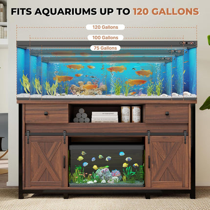 75-120 Gallon Fish Tank Stand with Power Outlet