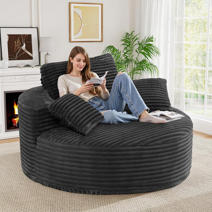 55''W 3.5CM Coarser Corduroy Single Foam Sofa