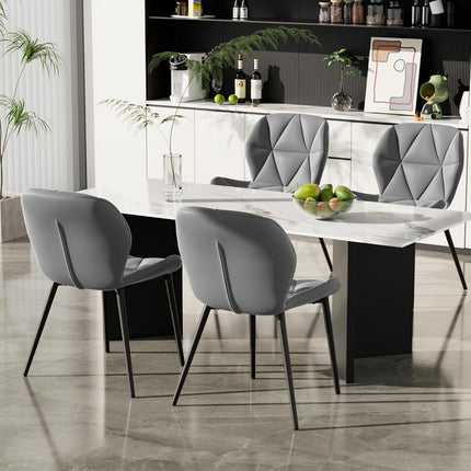 Modern Dining Chairs with Waterproof Surface Set of 2
